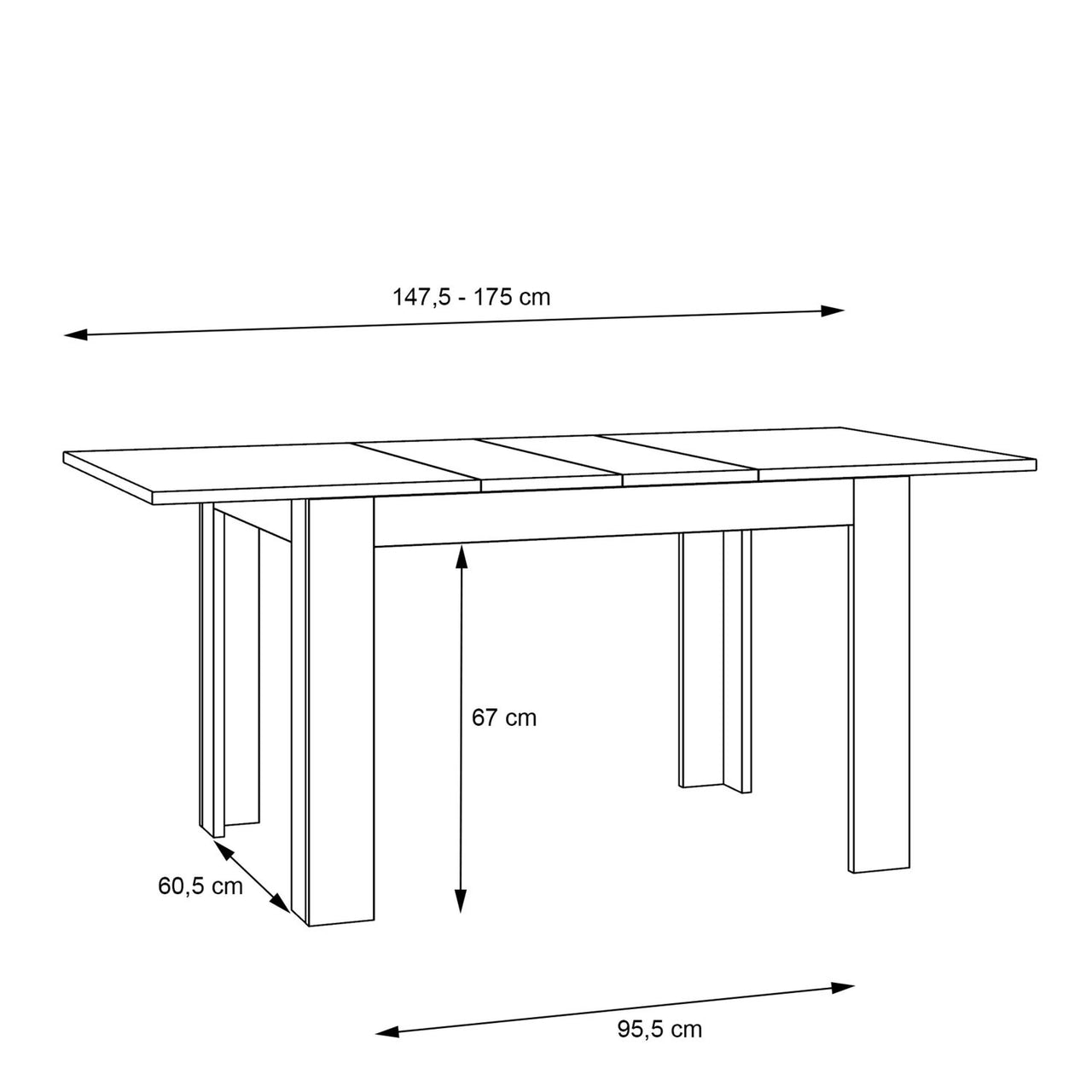 Malte Brun Extending Dining Table 120148cm in Waterford Oak