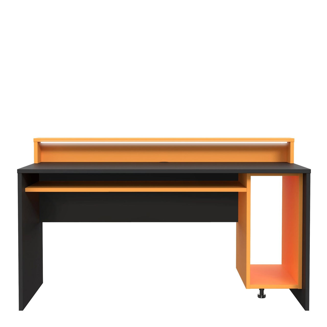 Tezaur Gaming Desk with LED in Matt Black Orange