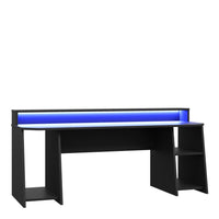 Thumbnail for Tezaur Gaming Desk with Blue LED in Matt Black