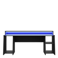 Thumbnail for Tezaur Gaming Desk with Blue LED in Matt Black