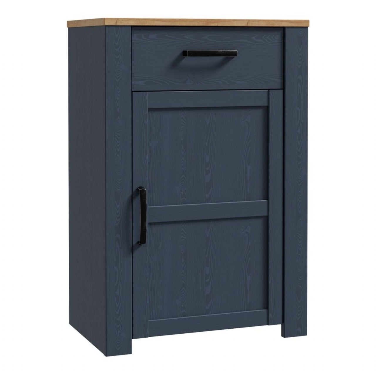 Bohol 1 Door 1 Drawer Shoe Cabinet in Riviera Oak Navy