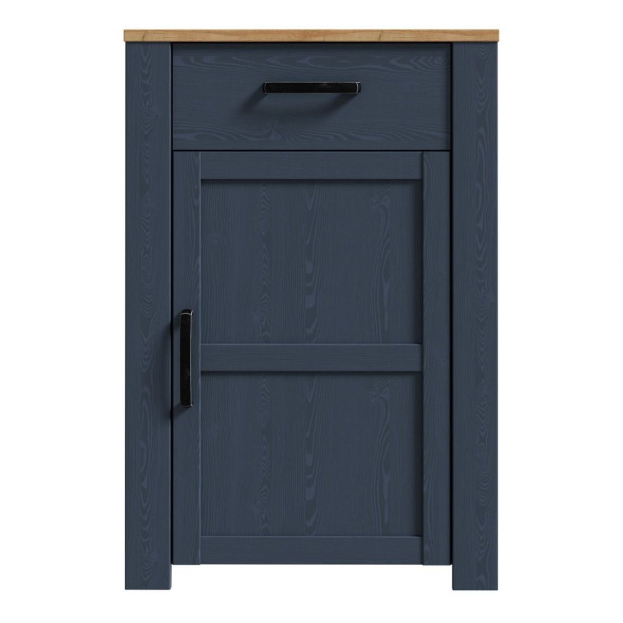 Bohol 1 Door 1 Drawer Shoe Cabinet in Riviera Oak Navy