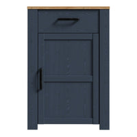 Thumbnail for Bohol 1 Door 1 Drawer Shoe Cabinet in Riviera Oak Navy