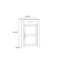 Thumbnail for Bohol 1 Door 1 Drawer Shoe Cabinet in Riviera Oak Navy