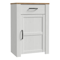 Thumbnail for Bohol 1 Door 1 Drawer Shoe Cabinet in Riviera Oak White