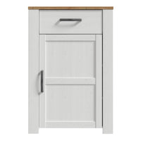 Thumbnail for Bohol 1 Door 1 Drawer Shoe Cabinet in Riviera Oak White