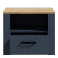 Thumbnail for Bohol 1 Drawer Bedside in Navy Oak