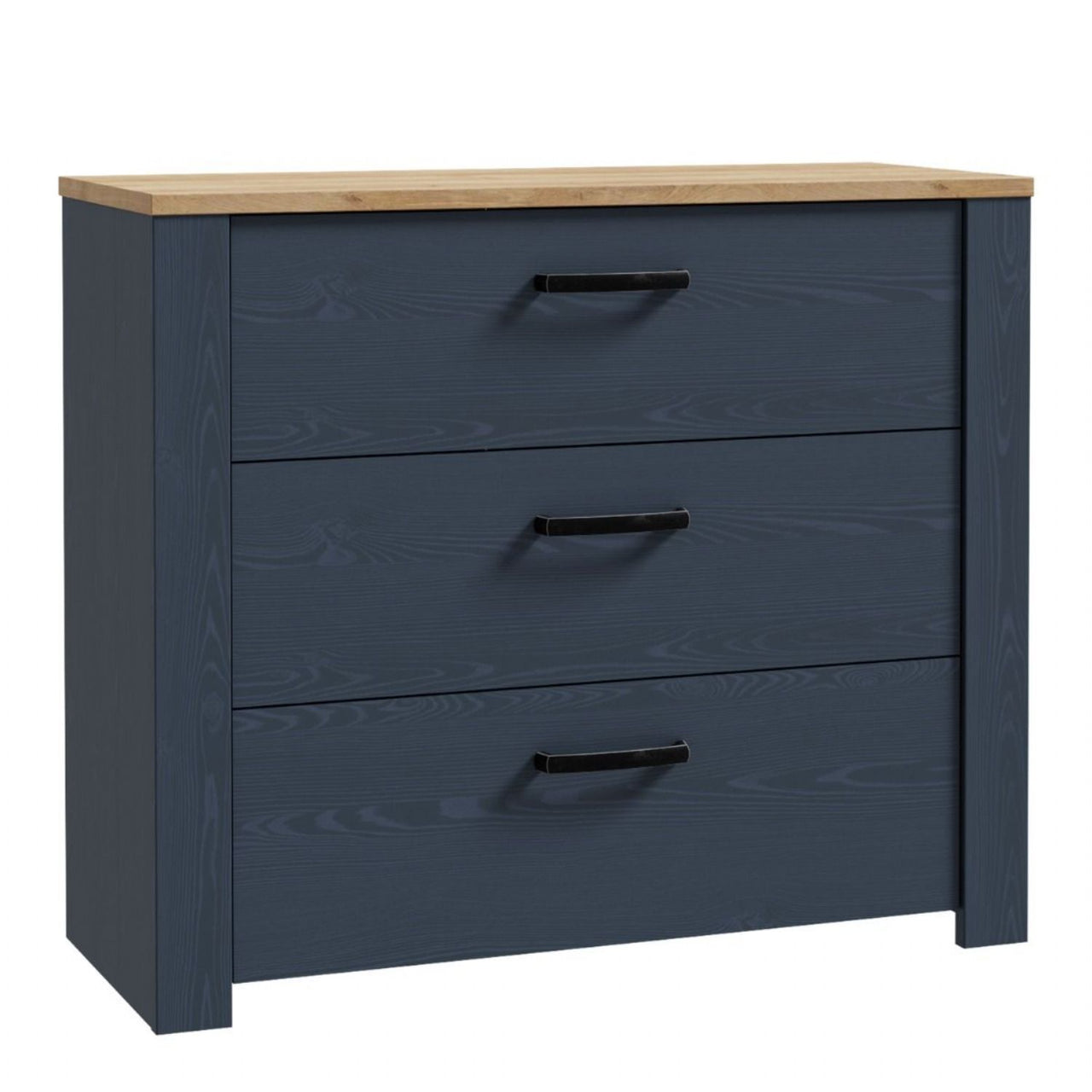 Bohol 3 Drawer Chest in Riviera Oak Navy