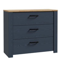 Thumbnail for Bohol 3 Drawer Chest in Riviera Oak Navy