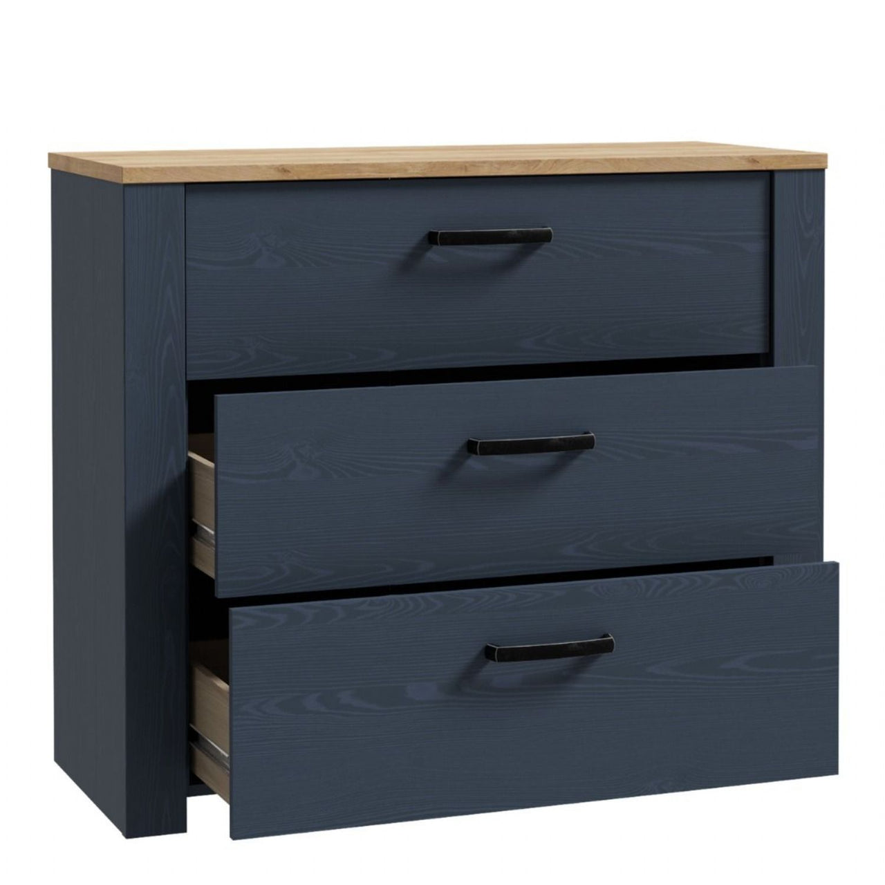 Bohol 3 Drawer Chest in Riviera Oak Navy