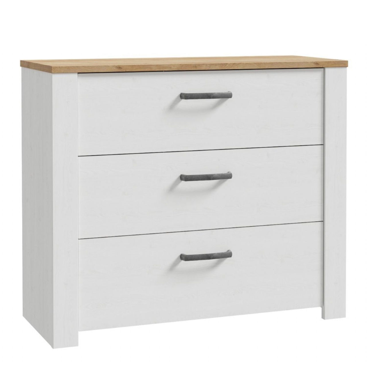 Bohol 3 Drawer Chest in Riviera Oak White