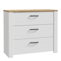 Thumbnail for Bohol 3 Drawer Chest in Riviera Oak White