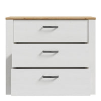 Thumbnail for Bohol 3 Drawer Chest in Riviera Oak White