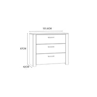 Thumbnail for Bohol 3 Drawer Chest in Riviera Oak White