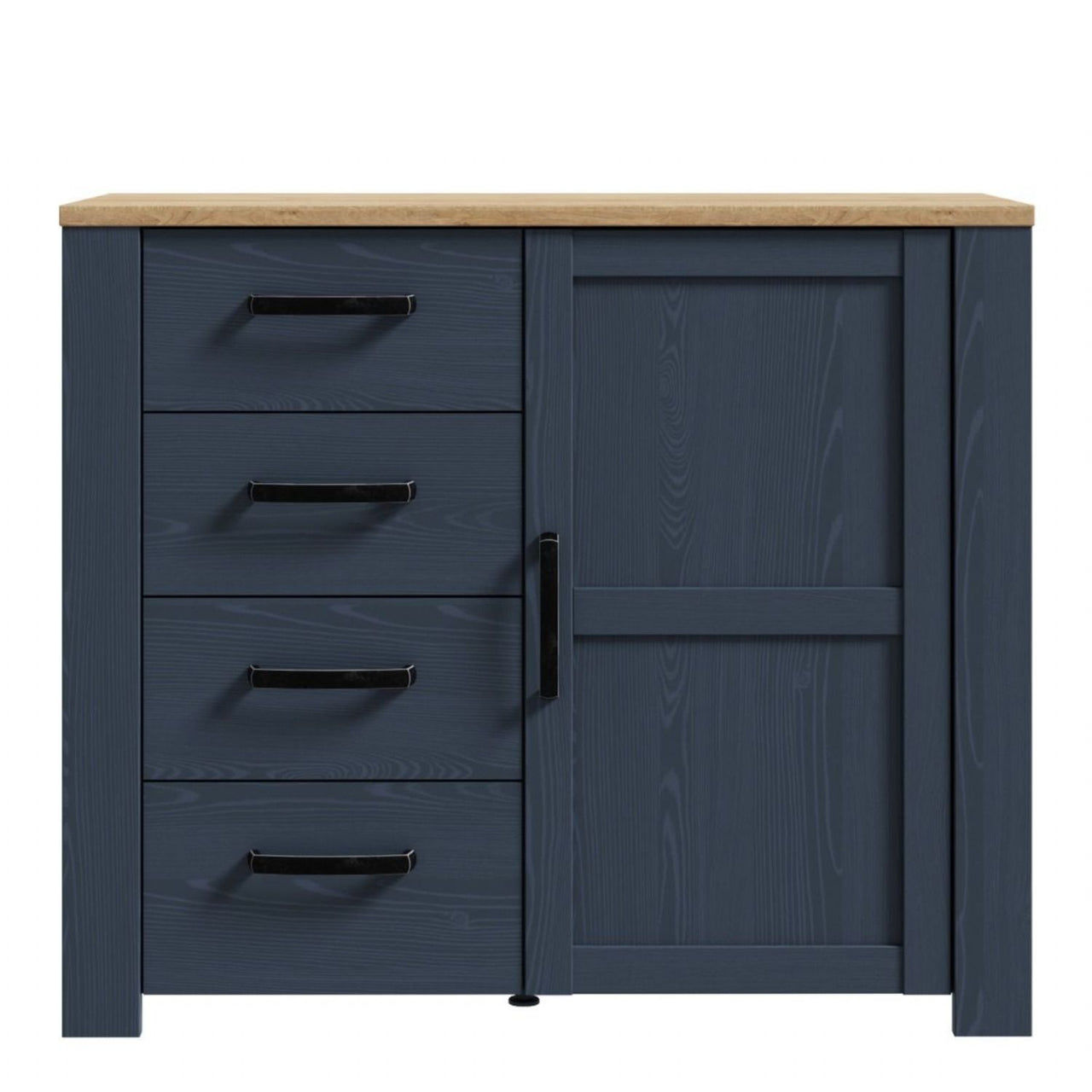 Bohol 1 Door 4 Drawer Chest in Riviera Oak Navy