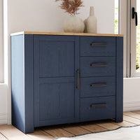 Thumbnail for Bohol 1 Door 4 Drawer Chest in Riviera Oak Navy