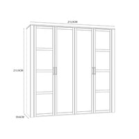 Thumbnail for Bohol 2 Door 2 Mirrored Door Wardrobe in Navy Oak