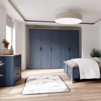 Thumbnail for Bohol 5 Door Wardrobe in Riviera Oak White