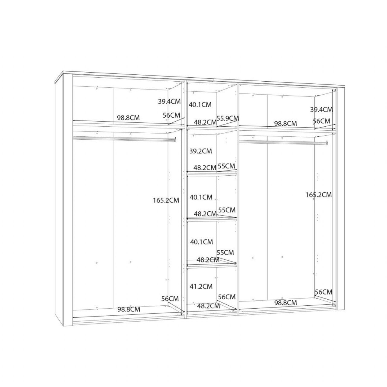 Bohol 5 Door Wardrobe in Riviera Oak White