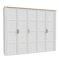 Thumbnail for Bohol 5 Door Wardrobe in White Riviera Oak