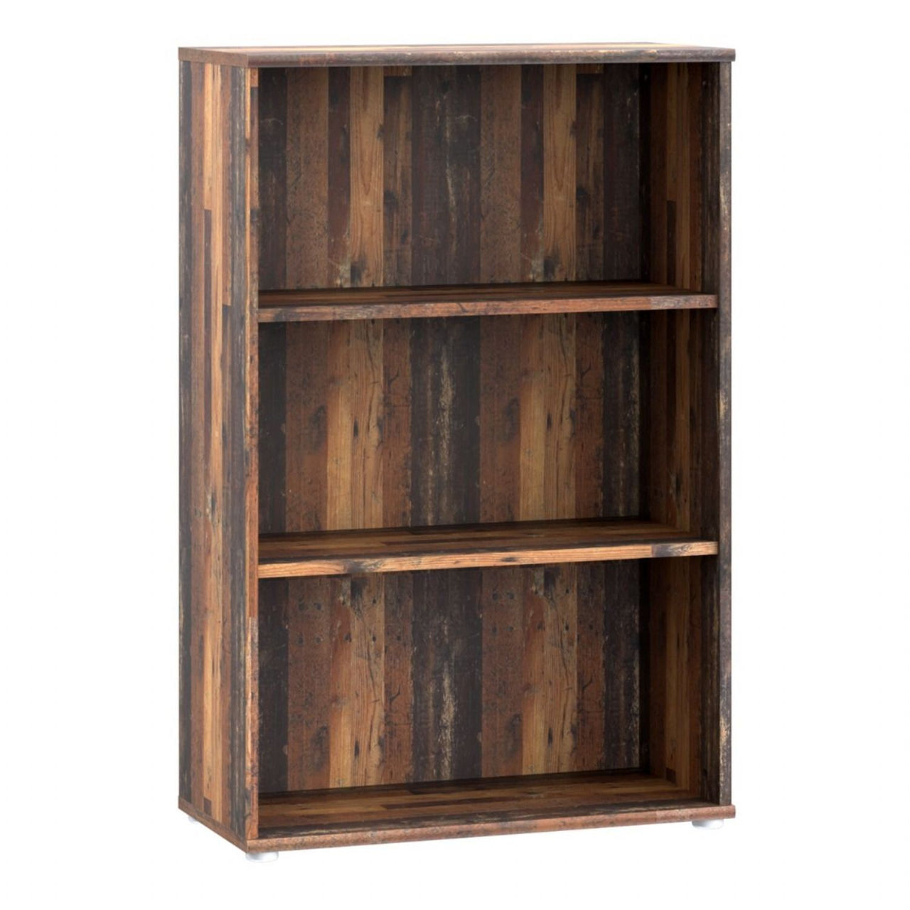 Essential Tall Wide 2 Shelf Bookcase in Vintage Oak