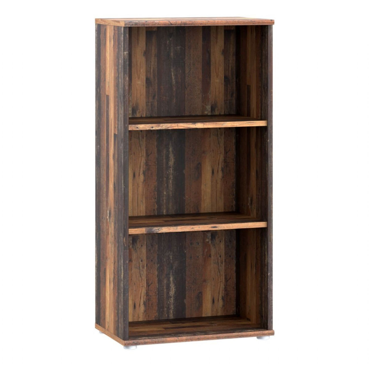 Essential Tall Narrow 2 Shelf Bookcase in Vintage Oak