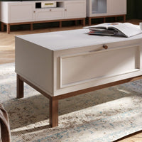 Thumbnail for Wensley 1 Drawer Coffee Table in Light Grey and Oak