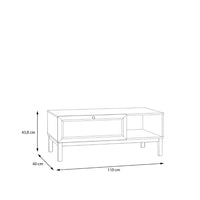 Thumbnail for Wensley 1 Drawer Coffee Table in Light Grey and Oak