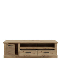 Thumbnail for Corona 2 Drawer 1 Door Coffee TV Unit in Artisan Oak