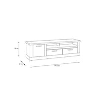 Thumbnail for Corona 2 Drawer 1 Door Coffee TV Unit in Artisan Oak