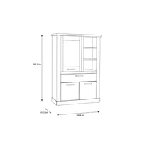 Thumbnail for Corona 1 Door 1 Drawer 3 Shelve Display Cabinet in Artisan Oak