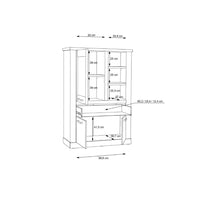 Thumbnail for Corona 1 Door 1 Drawer 3 Shelve Display Cabinet in Artisan Oak