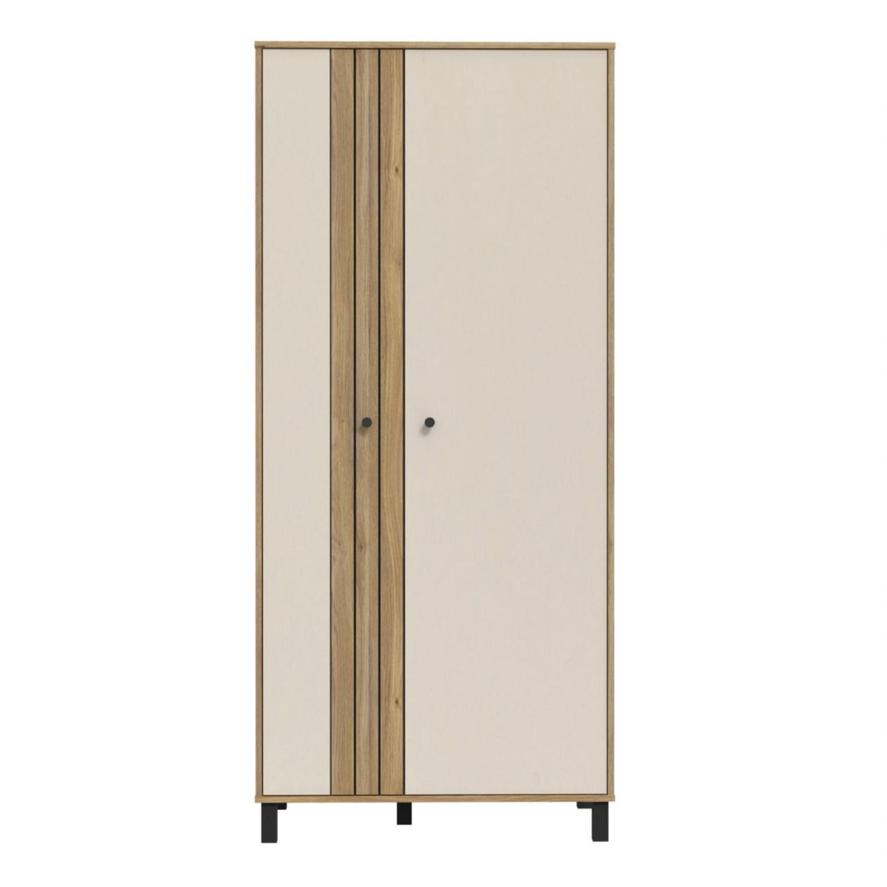 Grafton 2 Door Wardrobe In Cream and Oak