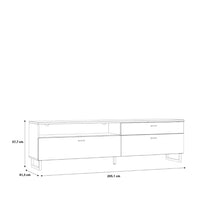 Thumbnail for Klara TV Unit with 1 Drawer 2 Flip Doors in Grey and Oak