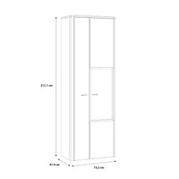 Thumbnail for Klara Display Cabinet with 1 Door and 1 Glass Door in Grey and Oak inc LED Lighting