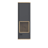 Thumbnail for Klara Display Cabinet with 1 Glass Door in Grey and Oak