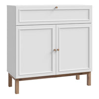 Thumbnail for Wensley 2 Door 1 Drawer Console in Light Grey and Oak