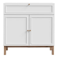 Thumbnail for Wensley 2 Door 1 Drawer Console in Light Grey and Oak