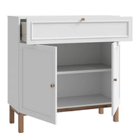 Thumbnail for Wensley 2 Door 1 Drawer Console in Light Grey and Oak