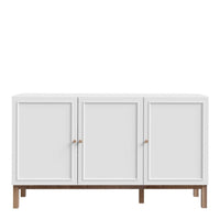 Thumbnail for Wensley 3 Door 1 Drawer Sideboard in Light Grey and Oak