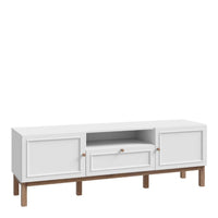 Thumbnail for Wensley 2 Door 1 Drawer TV Unit in Light Grey and Oak