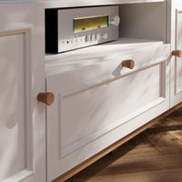 Thumbnail for Wensley 2 Door 1 Drawer TV Unit in Light Grey and Oak inc LED Lighting