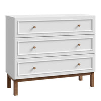 Thumbnail for Wensley 3 Drawer Chest in Light Grey and Oak