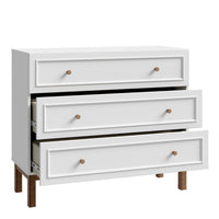 Thumbnail for Wensley 3 Drawer Chest in Light Grey and Oak