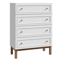 Thumbnail for Wensley 4 Drawer Chest in Light Grey and Oak