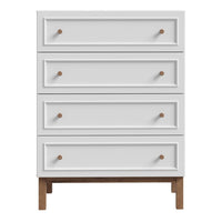 Thumbnail for Wensley 4 Drawer Chest in Light Grey and Oak