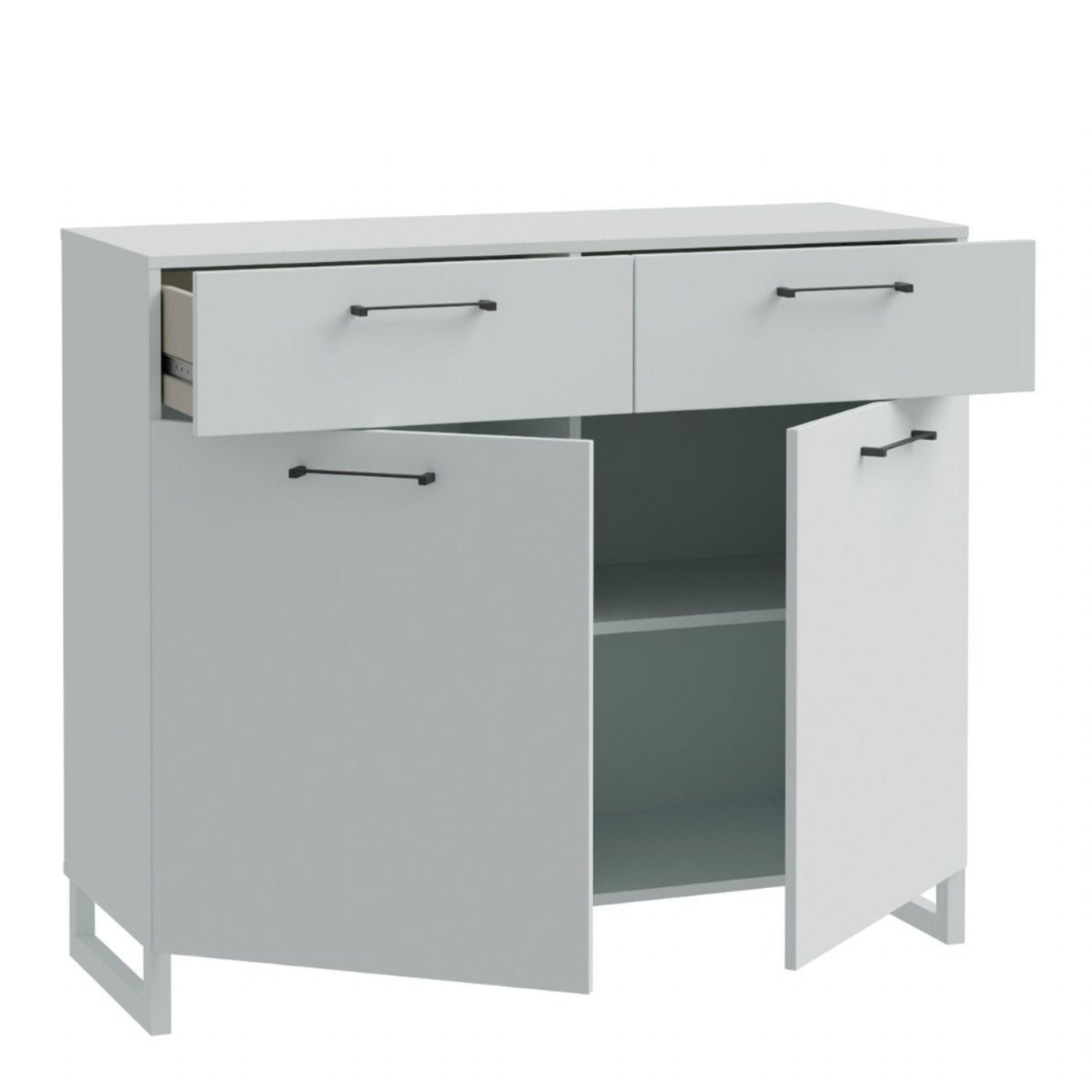 Sali 2 Door 2 Drawer Chest in Light Grey