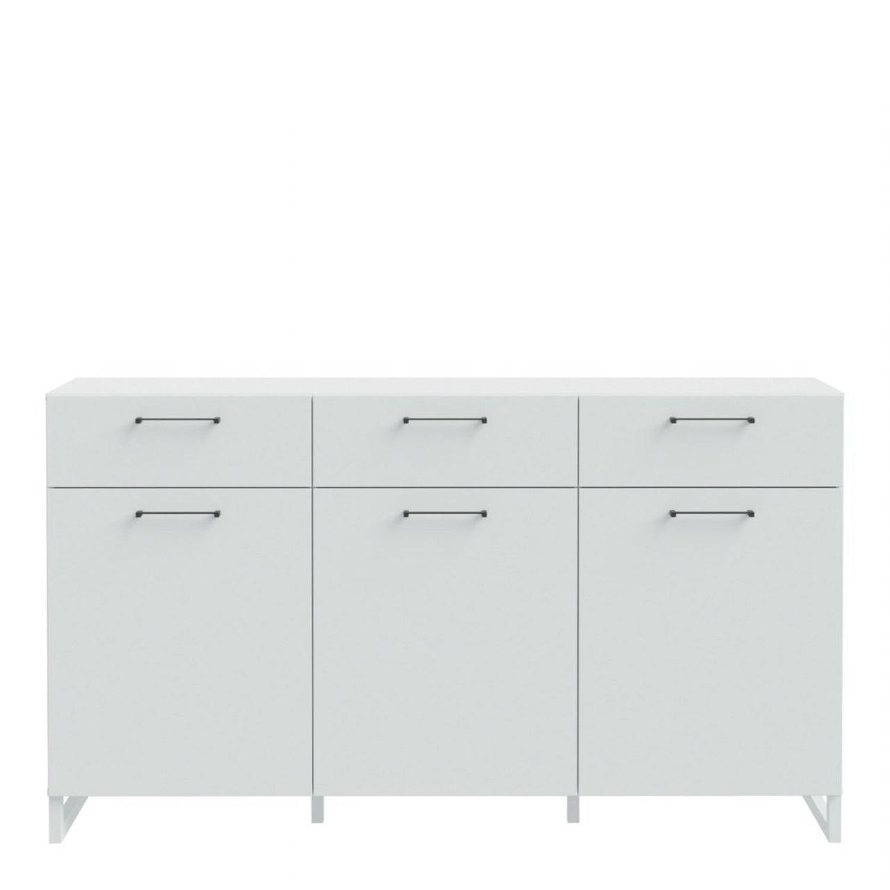 Sali 3 Door 3 Drawer Chest in Light Grey