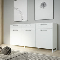 Thumbnail for Sali 3 Door 3 Drawer Chest in Light Grey