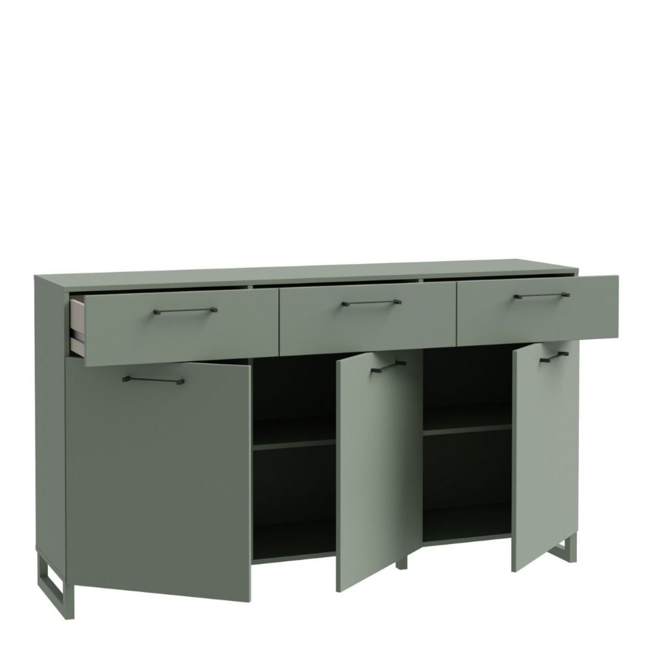 Sali 3 Door 3 Drawer Chest in Sage Green